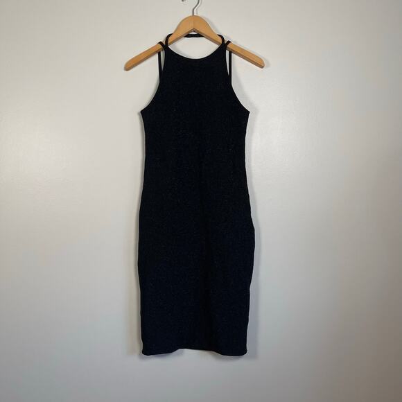 Zara • Glitter Midi Open Back Dress - Picture 2 of 6